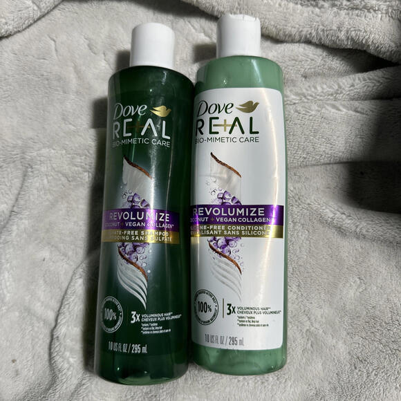 Dove Real Bio-Mimetic Care REVOLUMIZE Collagen Shampoo & Conditioner 10oz M74 - Picture 1 of 1